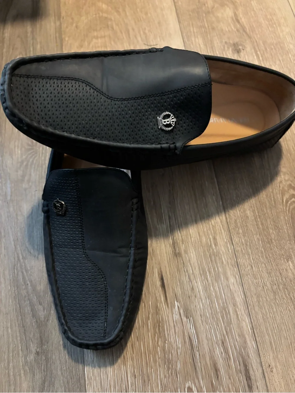 Bruno Marc Men's Black Slip-On Driving Moccasins